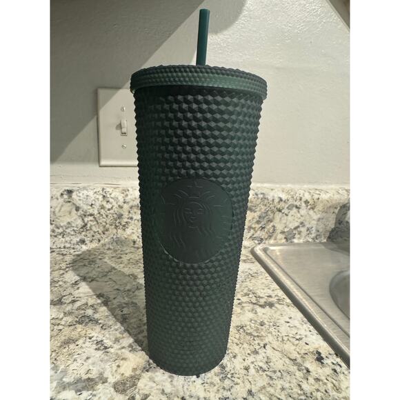 Starbucks Matte Green Diamond Cup 24oz - Picture 1 of 7